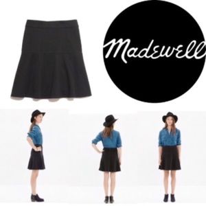 Madewell Wavelength Black A-Line Skirt